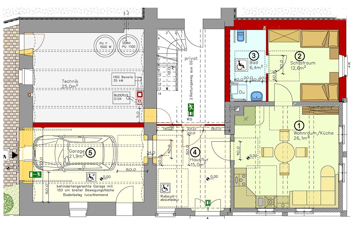 Grundriss Ferienwohnung Sonnenleithe